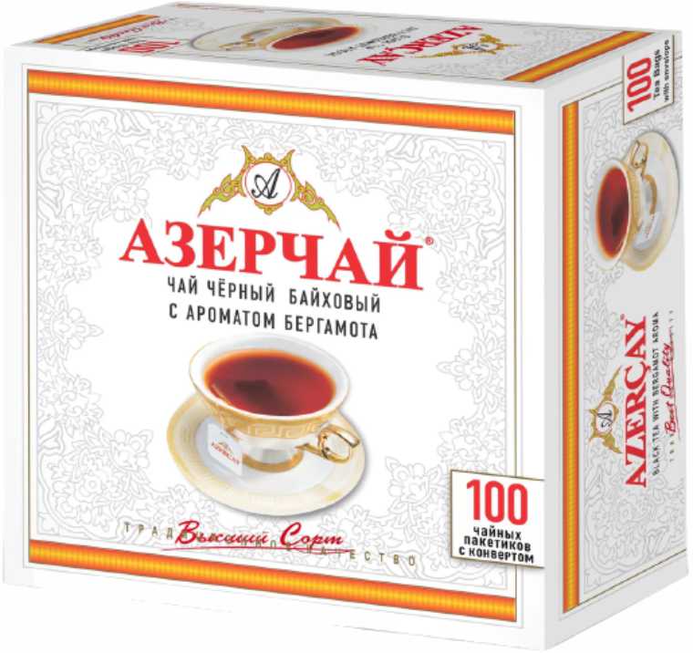 Азерчай КОНВЕРТ Бергамот 100 пак.