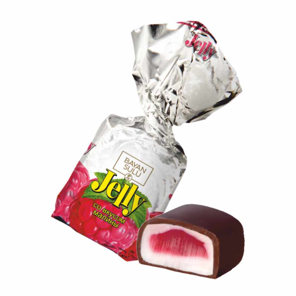 Конфеты BS Jelly со вк. малины 1кг  (Баян Сулу)