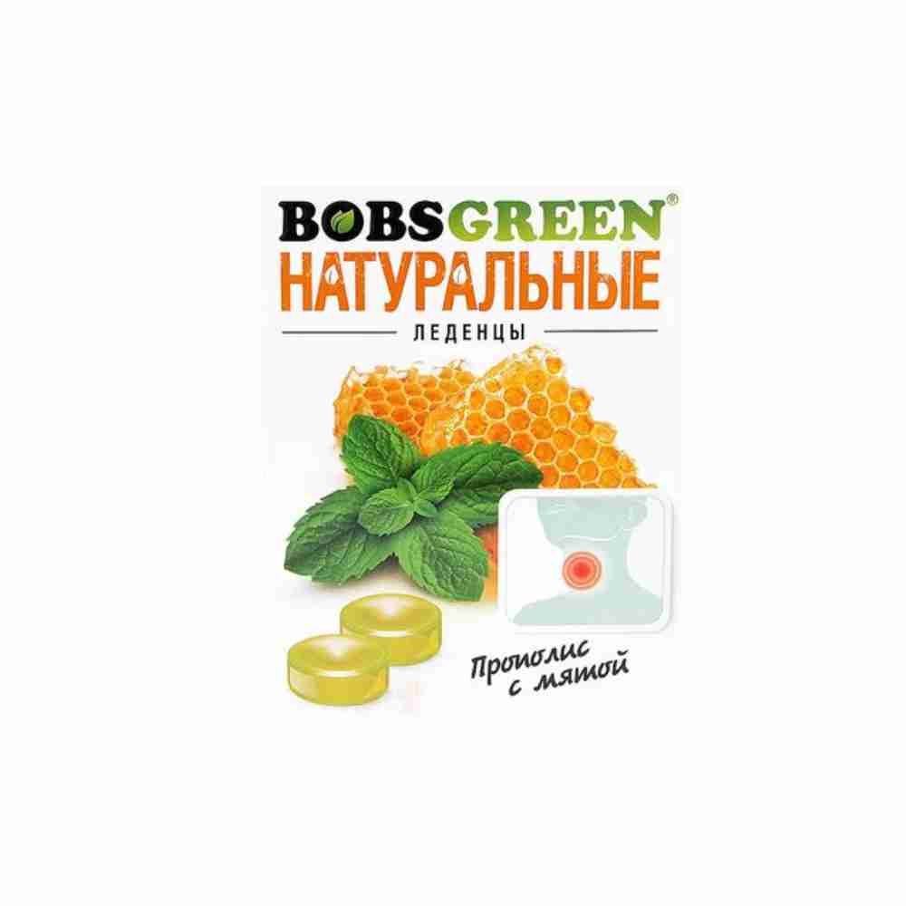 Леденцы BOBSGREEN прополис с мятой 32 гр.