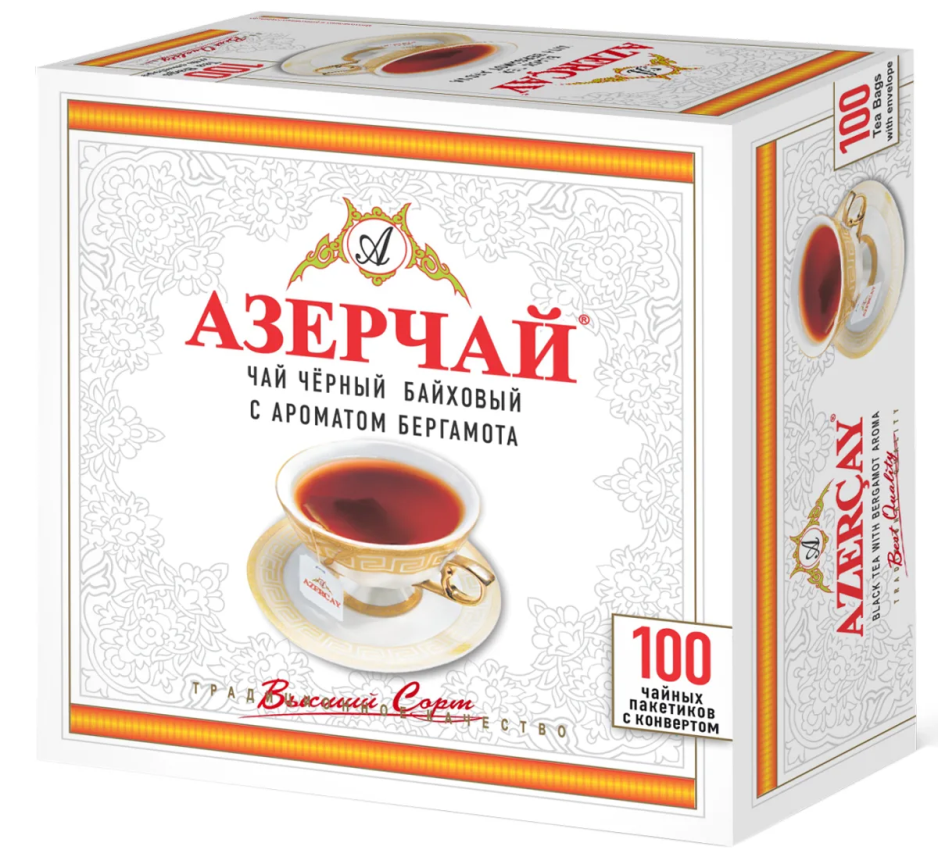Азерчай Бергамот 100пак*2гр/6 черн байх. (419830)