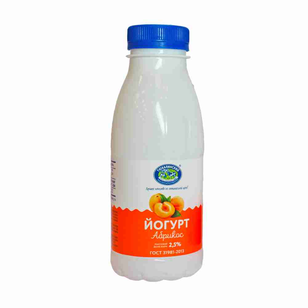 Йогурт  Абрикос  330мл  2,5% бутылка (Тюкалинский)