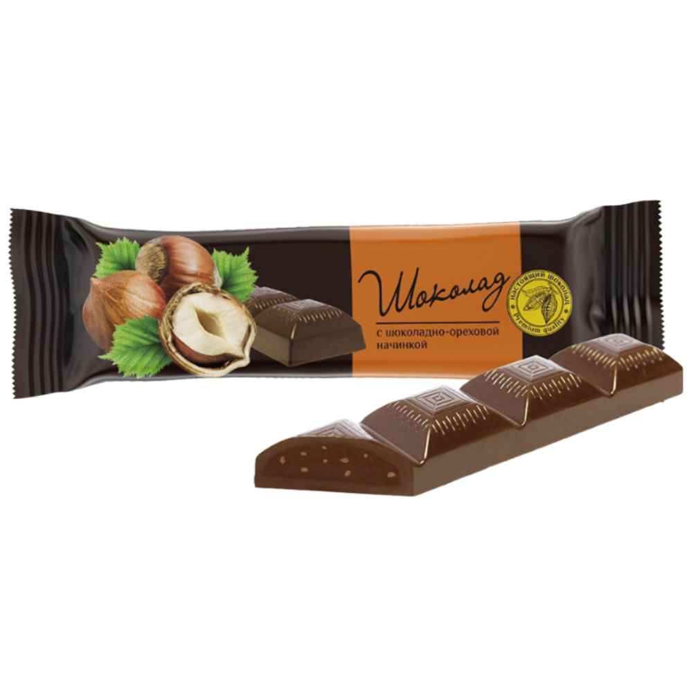 Шоколад (8шт) с шоколадно-ореховой нач. 45гр (Невский кондитер) 