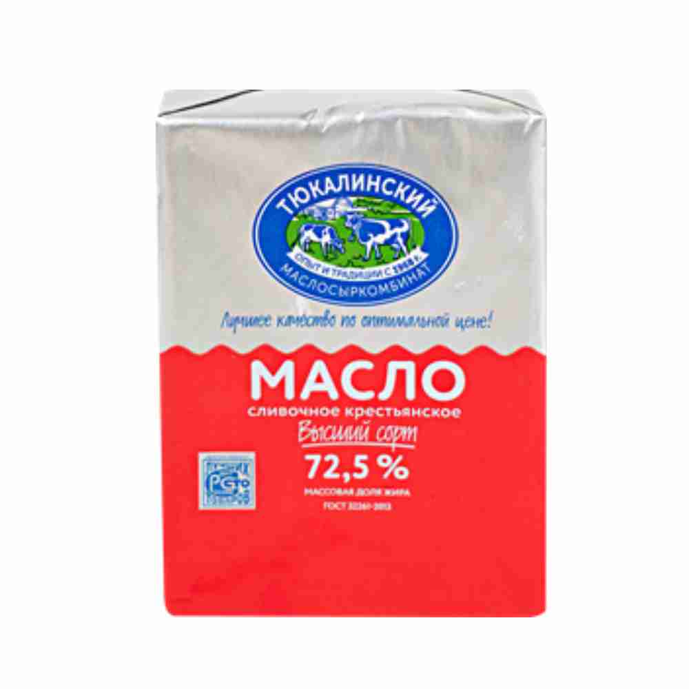 Масло 180 гр. сладко-слив. Крестьянское 72,5% (Тюкалинский)