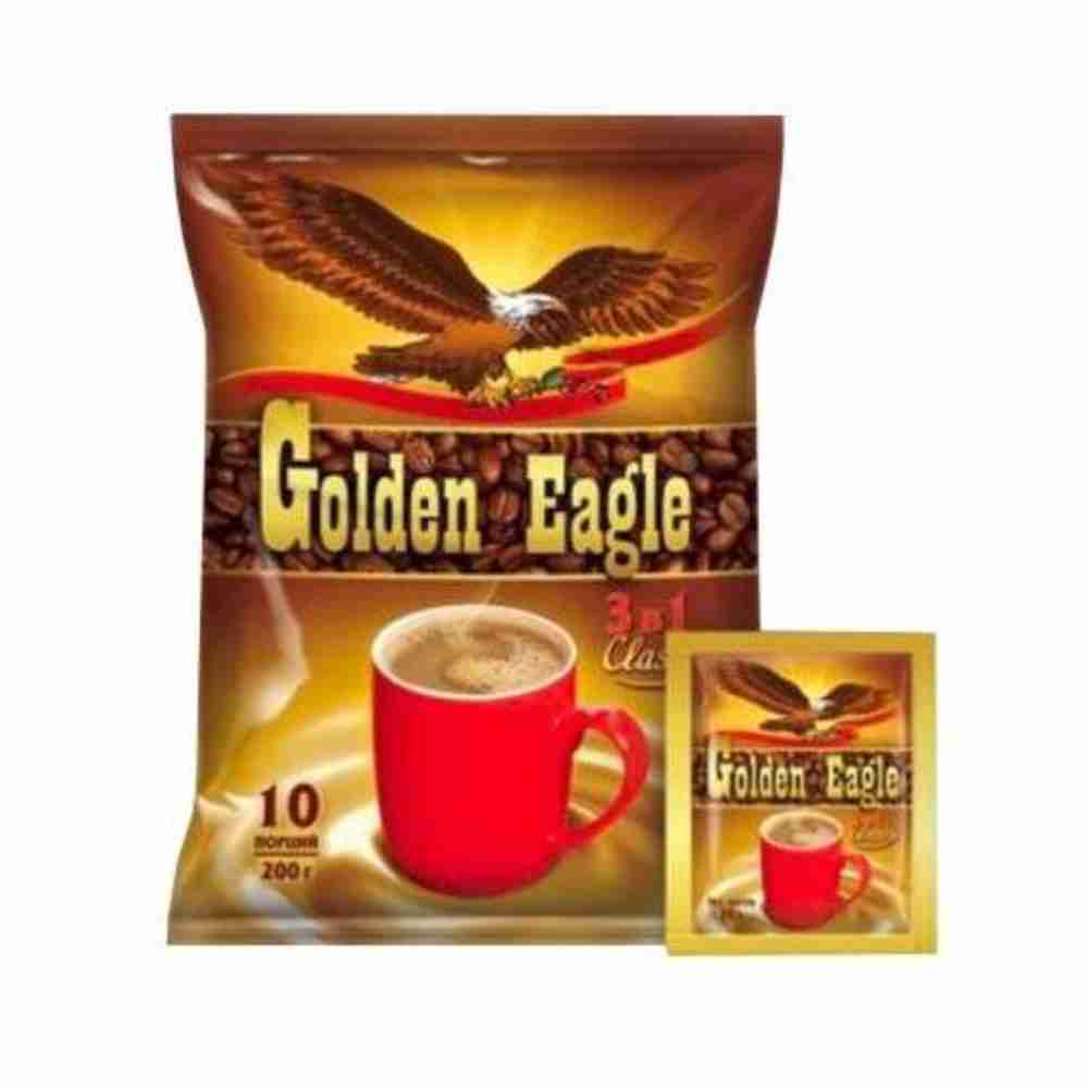GOLDEN EAGLE 3 в 1 быстрорастворимый кофейный напиток 10 шт.