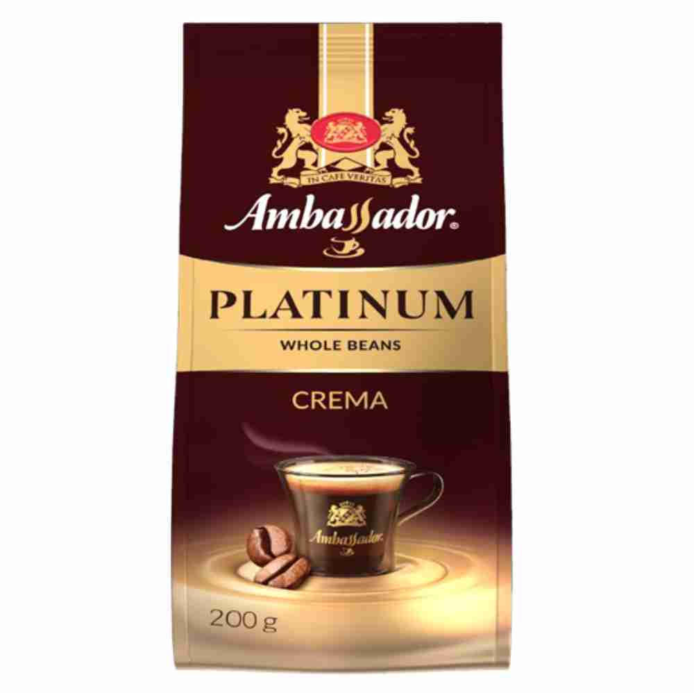 Ambassador Platinum CREMA 200гр пакет кофе в зернах