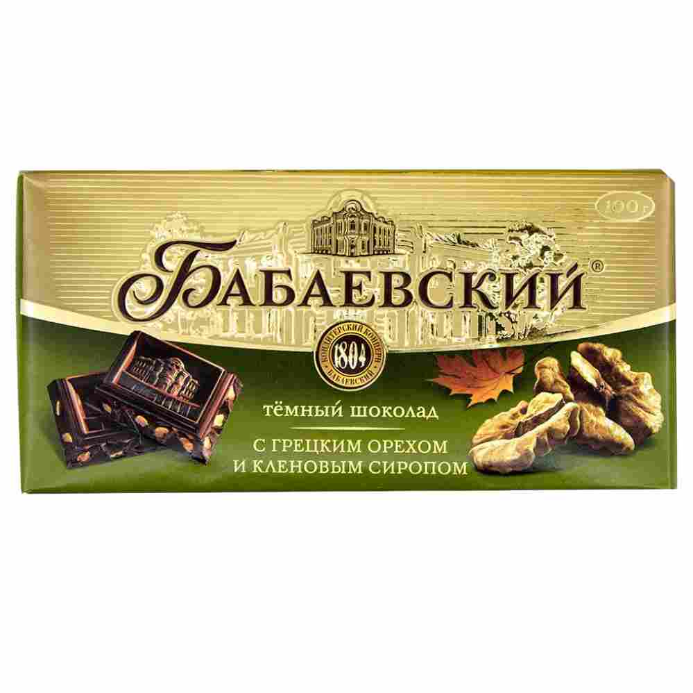 Бабаевский 100гр грец. орех/клен. сироп шоколад ББ