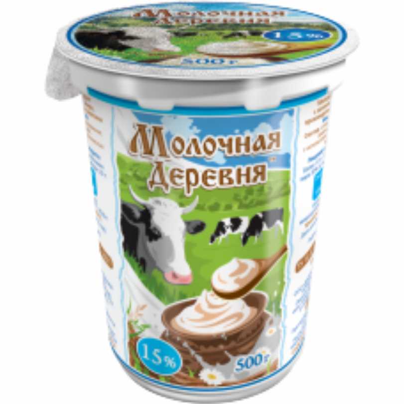 Молочная Деревня 500гр смет. продукт 15%  (МИК)