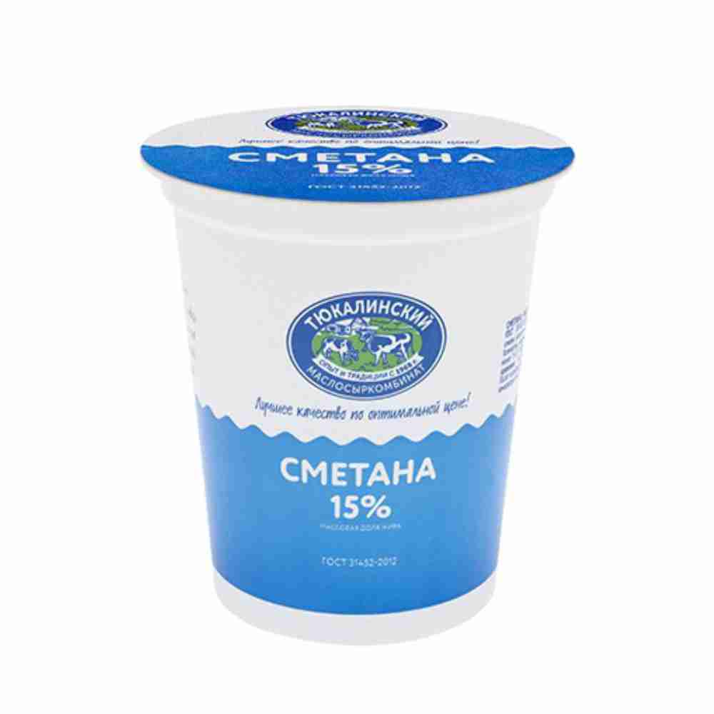 Сметана 350 гр. 15% стакан (Тюкалинский)