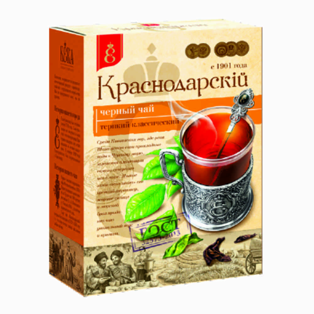 Чай черн. 200гр крупнолист. Краснодарский 