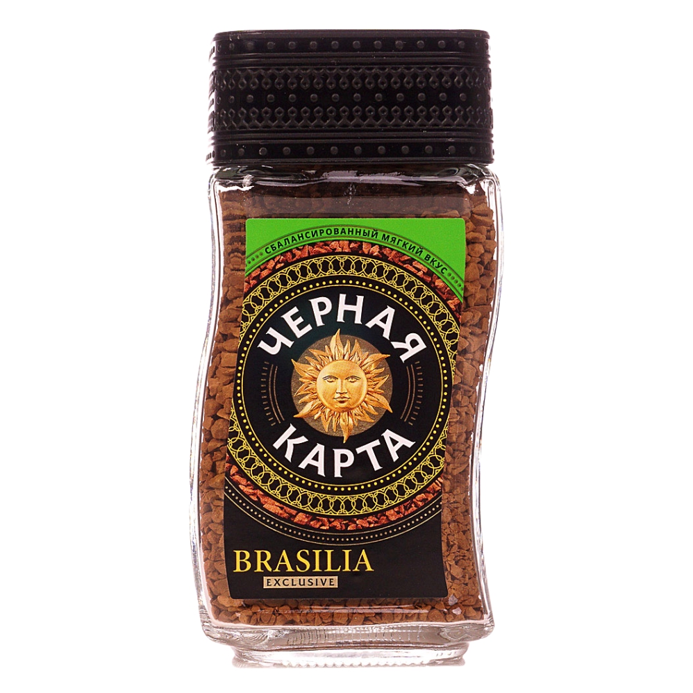 Черная Карта Brasillia 95гр кофе раст. сублим.