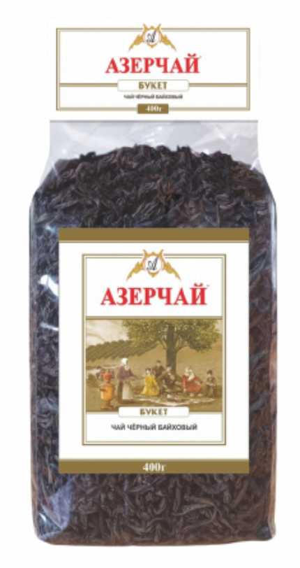 Букет 400гр/10шт (прозр) крупнолист. черн. байх. (413002) Азерчай