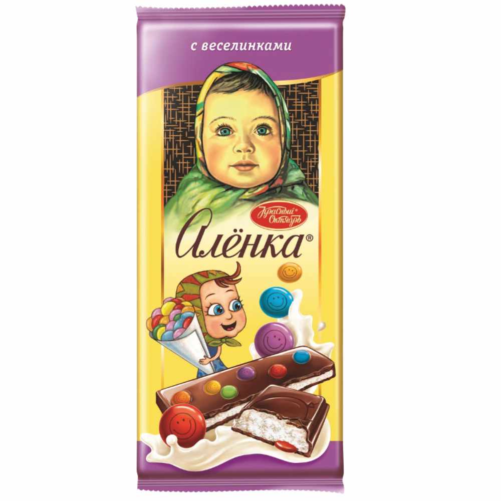Аленка 87гр с веселинками шоколад КО 