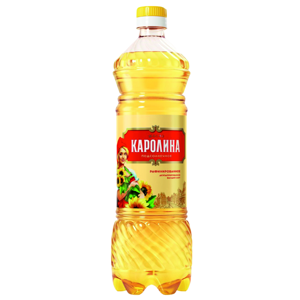 Масло подсолнечное Каролина 0,8л