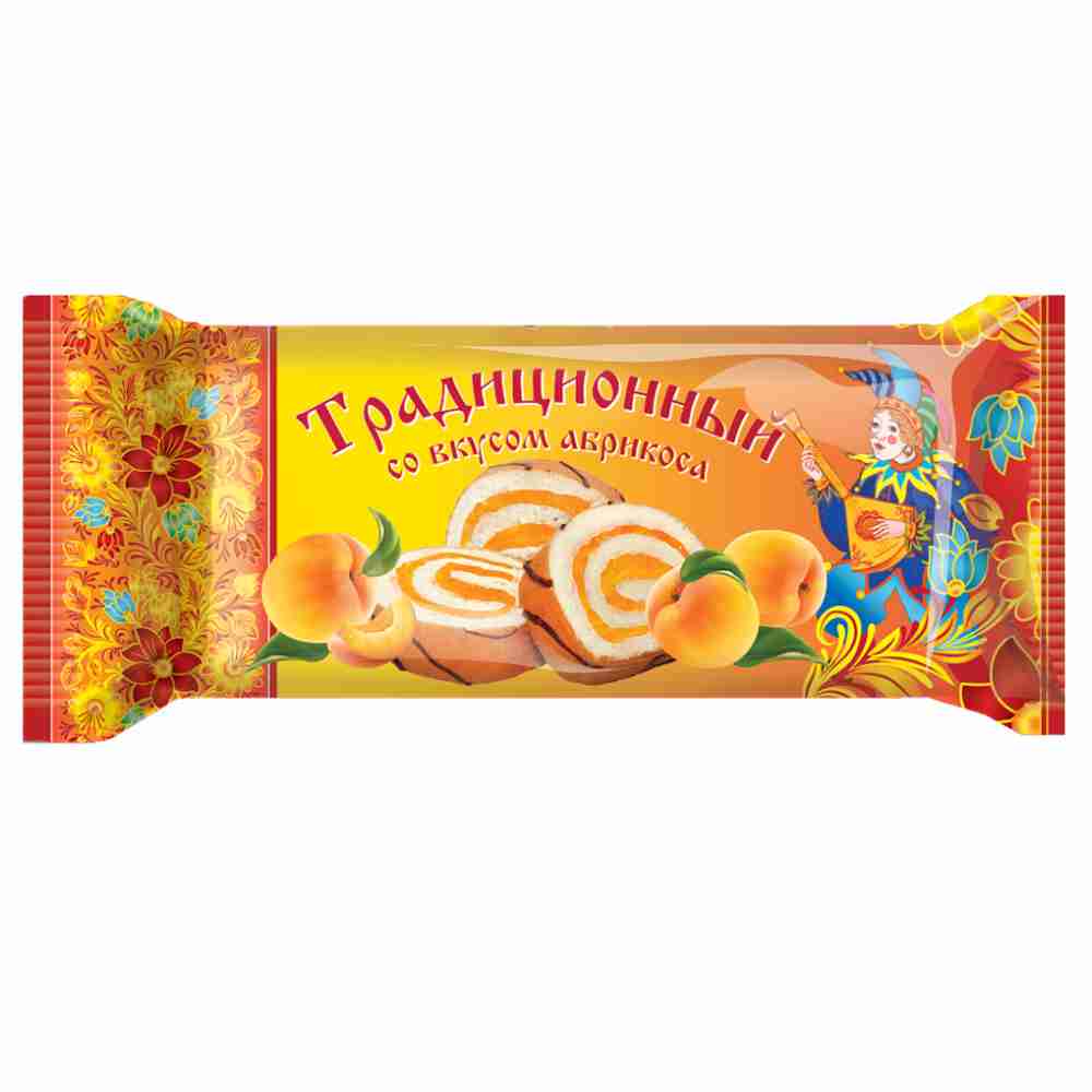 Рулет бисквитный Традиционный вкус абрикоса (Невский кондитер) 145 гр.