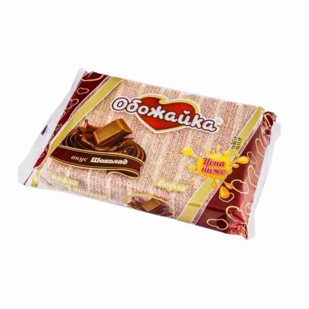 Вафли "Обожайка" вкус  Шоколад (ПКФ) 225 гр.