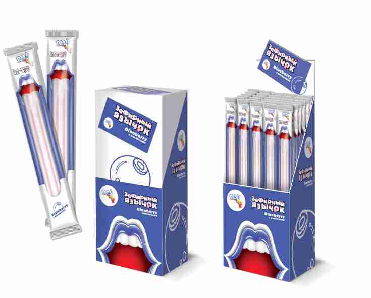 Зефирный язычок с черничн. вк. (Данли) 13гр