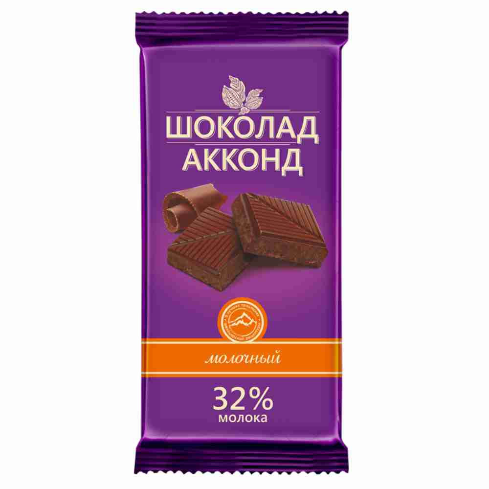 Акконд молочный шоколад 90г.