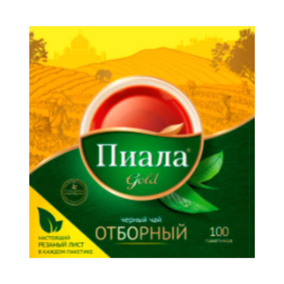 Чай 100пак Пиала Gold Отборный 1,5гр (ЭрДжи Брэндс)