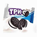 "Трио" печенье-сендвич какао с начинкой Пломбир (Акконд)