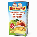 Нектар детский Малышам Яблоко/Персик 125мл