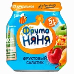 Пюре ФрутоНяня Яблоко/Груша/Персик 100г
